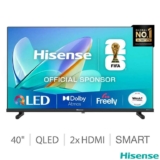 Hisense 40E5QTUK 40 Inch QLED HD Smart TV – Discount at Checkout