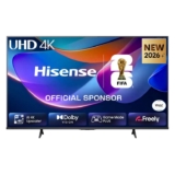 Hisense 43 43A6STUK 4K Ultra HD AI Smart TV with Freely, Netflix, Disney and YouTube – AI 4K Upscaler, AI Smooth Motion, Game Mode Plus