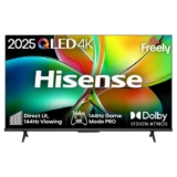 Hisense 50 50E78QTUK PRO 144Hz QLED Smart AI TV – Hi-View AI Engine, 144Hz Game Mode PRO, Dolby Atmos, Quantum Dot Colour with Freely,