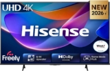 Hisense 65 65A6STUK 4K Ultra HD AI Smart TV with Freely, Netflix, Disney and YouTube – AI 4K Upscaler, AI Smooth Motion, Game Mode Plus, Dolby Vision, Voice Control, DTS Virtual: X, Filmmaker Mode