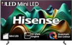 Hisense 75 Inch 4K MiniLED TV 75U6NQTUK – Quantum Dot Colour, Dolby Vision Atmos, Hi-View Engine, FilmMaker Mode, Vidaa OS with Voice Control, Freely, Youtube, Netflix and Disney (2024 Model)