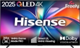 Hisense 98 98E7QTUK QLED 144Hz Smart AI TV – 4K Direct Lit Viewing, Quantum Dot Colour, Hi-View AI Engine, Dolby Vision, Dolby Atmos with Freely, Disney , YouTube, Netflix