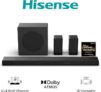 Hisense AX5140Q 600W 5.1.4 Dolby Atmos & DTS:X Soundbar, Up-Firing Speakers, Wireless Subwoofer & Rear Speakers – with Code
