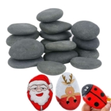 Hisredsun 16 Pcs Painting Rock,5-8cm pebbles for Arts and Craft Painting, Natural river Stone – Sold by Hisredsun/FBA