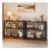 Hoctieon 2-Piece Industrial Console Tables, 3-Tier, Rustic Brown