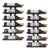 Hoctieon Wall Mounted Wine Rack for 6 Bottles, Rustic Brown
