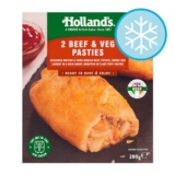 Hollands 2 Beef & Veg Pasties 280g