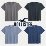 Hollister Mens Relaxed Washed Crew T-Shirt – Grey / Black, Navy & Blue £7.99 (Sizes XS-XL) – Free Click & Collect
