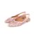 Holly Pink Paisley Womens Leather Flat Slingback