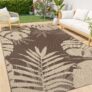 Homaxy Waterproof Outdoor Rug, 120x180cm, Beige & Brown
