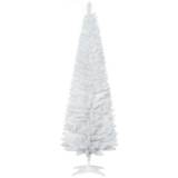 Homcom 6ft Unlit Artificial Christmas Tree Pencil Slim Xmas Tree White