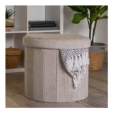 Home Collections Chenille round Storage Ottoman