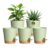 Homeuouz 12cm Plastic Self-Watering Pots, 5-Pack with Saucer