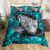 Homewish 3D Leopard Duvet Cover Teal Rose Cheetah Print Bedding Set King Size African Safari Animals Comforter Cover For Child Teens Youth Man Novelty Big Cat Wildlife Wild Animal Room Decor
