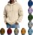 Hoodies for Men UK Fleece Pullover Sweatshirt Baggy Mens Hoodie Pullover with Drawcords & Front Pockets Casual Hooded Sweatshirts Soft Comfortable Hoody Jumpers Plain Loose Fit Patchwork Tops