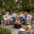 Hortus Square Outdoor Fire Pit Table with Fire Poker & Mesh Screen, Metal Wood Burning Stove, Garden Brazier & Patio Heater for Backyard Log Burning