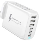 Hosow USB C Plug Fast Charge, 6-Port 60W Multi USB Plug UK USB-C/USB-A Charger sold by HOSOW-EU FBA
