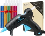 Hot Glue Gun, 20w Hot Melt Glue Gun Upgraded Version with 30pcs 7mm Glue Sticks, Fireproof Mini Glue Gun for Crafting, DIY Handicrafts and Repair
