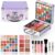 Hot Sugar 49-Piece Makeup Kit, All in One Cosmetics Set with 36 Eyeshadows and Brushes, Complete Beauty Gift Box with Travel Case (Purple)