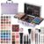 Hot Sugar Complete Makeup Kit with Aluminium Case, Make Up Set for Women, 40 Eyeshadows, Lip Products, Brushes, Foundation (Purple Houndstooth)
