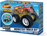 Hot Wheels Build & Race Pull Back Cars Monster Truck, 1 Pack