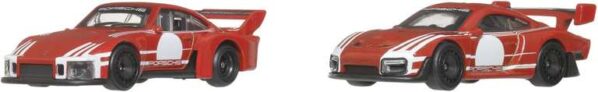 Hot Wheels Premium Car Culture 2-Pack (Porsche 935 & 2018 Porsche 935), 1:64 Scale, Real Riders Tires