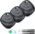 Hoxe MFi Certified (iOS Only) Tracker Tags 3 Pack (Black), 2026 New Smart Tag Key Finder Work with Find My App, Replaceable Battery, Item Locator Wireless Tags Suitable for Car, Luggage, Bag, etc