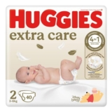 Huggies Extra Care Newborn Size 2, 40 Nappies, 3kg-6kg – £7.23 S&S