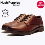 Hush Puppies Richie Mens Signature Leather Shoe Delivered With Code