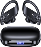 Hybrid Active Noise Cancelling Wireless Earbuds Hi-Res Transparency Mode Ear Buds Hi-Res Stereo Sound Bluetooth Earbuds 80 Hrs Playtime with Earhooks ANC Sports Headphones for Workout Running Travel