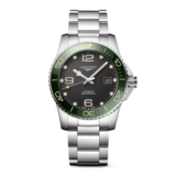 HydroConquest 41mm Black Dial Green Bezel Mens Watch