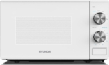 Hyundai 800W 20L White Solo Microwave, Dial Control, Stainless Steel Interior, Defrost Function, 6 Power Levels, 24.5cm Turntable 2 Years Warranty