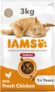 IAMS Indoor Complete Dry Cat Food Chicken 3kg – Litter Odour Control, Hairballs & Weight Management