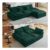 IKALIFE Boneless Modular Sectional Sofa, L-Shaped with Ottoman, Green