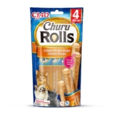 INABA Churu Rolls, Dog Treat, Dual Texture, Chicken Flavour, 4 x 12g
