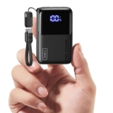 INIU Power Bank, Smallest 10000mAh Portable Charger, Mini 45W Fast Charging USB C Battery Pack with USB C Cable,