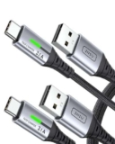 INIU USB C Charger Cable, 1m1m USB A to USB C Cable 3.1A Fast Charging Nylon Braided, LED – By Simplelife llc /FBA – Discount at Checkout