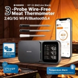 INKBIRD INT-33-BW 198m/650ft Wireless Thermometer for BBQ Grill Oven Smoker, 3 Multi-sensor Probes With Code Sold by INKBIRDGB
