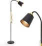 INMOZATA Floor Lamp, Retro Arch Standing Lamp, Adjustable Head Reading Floor Lamps for Living Room, Bedroom, Office, E27 Socket