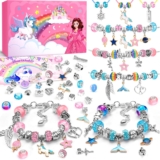 INOMO Unicorn Gifts for Girls, Jewellery Bracelet Making Kit, Gifts for Teenage Girls Easter Crafts Gifts for Kids, Arts and Crafts for Kids Girls Toys Age 8-12, Girls Birthday Gifts