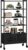 IRONCK Bookshelf with Doors, Storage Shelf, Large Bookcase with Casters, 5 Tier Industrial Shelves, Adjustable Free Standing Display Shelf for Living Room, Office, Dinning Room, 70x30x144cm (Black)