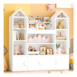 IRONCK Kids Toy Storage Unit, 4 Doors, 10 Open Shelves