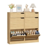 IRONCK Shoe Cabinet with 4 Flip Drawers & 2 Drawers