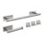 Ibergrif 5pcs Bathroom Hardware Set Bath Accessory Kit Towel Rail Wall Hooks Toilet Paper Holder Wall Mounted and Towel Hooks