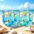 Ice Cube Squishy, Ocean Shells Ice Cube Squishy Fidget Toys, Slow Rise Squishy Cube, Slow Rise Anxiety Relief Stress Cube, Soft Sensory Squeeze Toys for Adults Teens Anxiety Relief