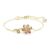 Idyllia Bracelet Mixed Cuts, Flower, Multicoloured, 18K Gold Finish