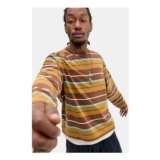 Iets frans… Brown & Gold Stripe Long Sleeve T-Shirt