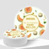 Ikeda Car Air Fresheners: White Musk Scent Circular Gel – 2 pack