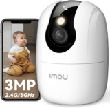 Imou 2K Indoor Camera, 2.4/5GHz Wi-Fi Pet Camera with Human/Pet/Sound Detection, 360 Baby Monitor Security Camera with APP, Full-Color Night Vision, Motion Tracking, One Touch Call, Ranger 2C Pro