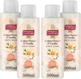 Imperial Leather Comforting Cotton Flower & Vanilla Bath Soak, Rich Indulgent Lather & Long Lasting Luxury Fragrance, Vegan & Cruelty Free 4 x 500ml